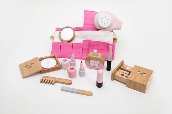 Montessori portátil Toy Set cosmético de madera de los niños ISO9001