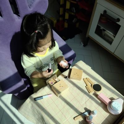 Montessori portátil Toy Set cosmético de madera de los niños ISO9001