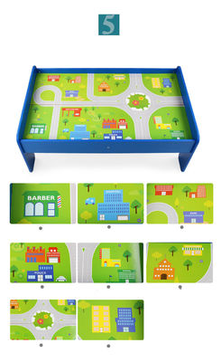 Constructor Wooden Board Game de Mini Wooden 88pcs City Road