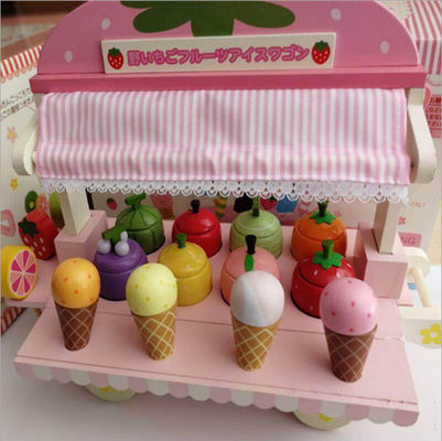 Máquina de madera del cono de helado de la simulación de los niños