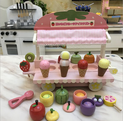 Máquina de madera del cono de helado de la simulación de los niños