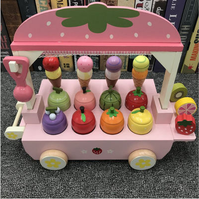 Máquina de madera del cono de helado de la simulación de los niños