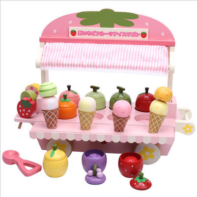 Máquina de madera del cono de helado de la simulación de los niños