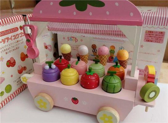 Máquina de madera del cono de helado de la simulación de los niños