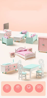 Juguetes de Mini Montessori Wooden Girls Bedroom sin las rebabas
