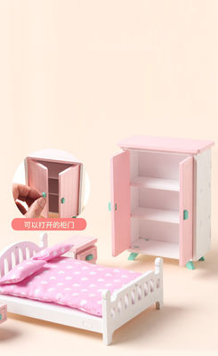 Juguetes de Mini Montessori Wooden Girls Bedroom sin las rebabas