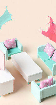 Juguetes de Mini Montessori Wooden Girls Bedroom sin las rebabas