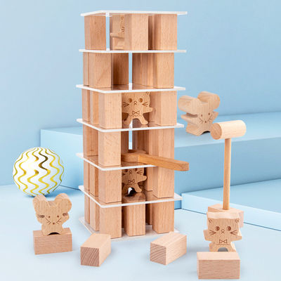 Unidad de creación de madera apilada del pino sólido de los niños