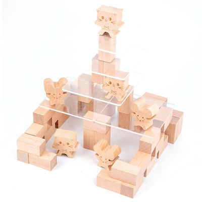 Unidad de creación de madera apilada del pino sólido de los niños