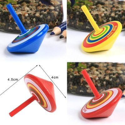 Girocompás de madera Toy Wheel For Stress Relieving del arco iris de los niños