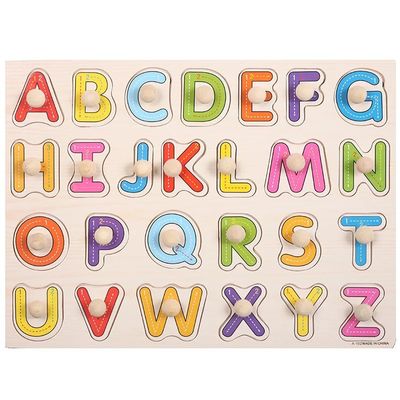 Rompecabezas de madera de la compresión 3D Montessori de la mano para la educación infantil