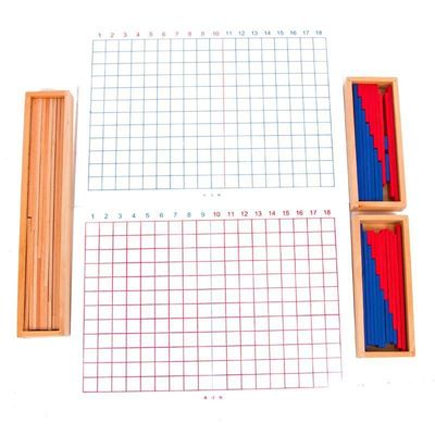 Adición de Montessori y tablero de madera de la substracción para la enseñanza temprana de las matemáticas