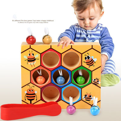 Juego de madera de la coordinación del ojo de la mano de Montessori para la educación temprana de los niños