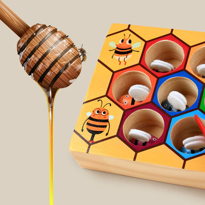 Juego de madera de la coordinación del ojo de la mano de Montessori para la educación temprana de los niños