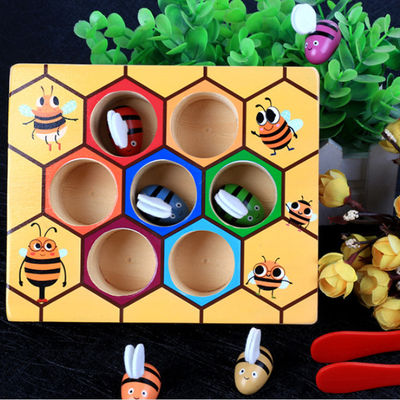 Juego de madera de la coordinación del ojo de la mano de Montessori para la educación temprana de los niños