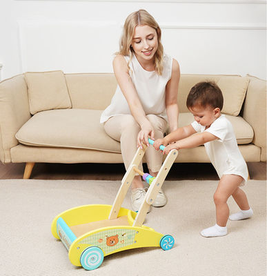 La cubierta doble Toy Shopping Trolley de madera de los niños