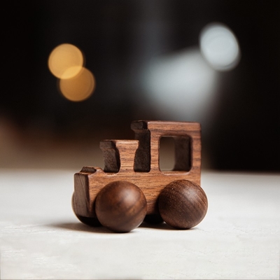 regalo Toy Beech Wood Car Educational Montess del nogal negro del coche de Toy Maple Car Mahogany Classic de las unidades de creación del bebé 9/Style
