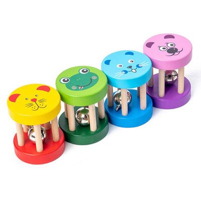 Traqueteo de madera musical Montessori para el bebé de los juguetes del pesebre del bebé educativo
