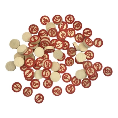 Juego de madera del bingo del ajedrez del vintage con 40 tarjetas DIY del número del bingo
