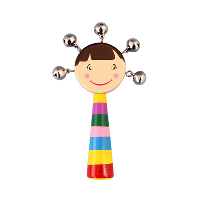 Traqueteo de madera musical Montessori para el bebé de los juguetes del pesebre del bebé educativo