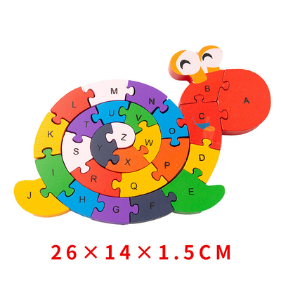 Juguetes de madera de la unidad de creación para los niños de deletreo cognoscitivos de la educación del bebé de los niños de los caracoles de la tortuga temprana de Digitaces