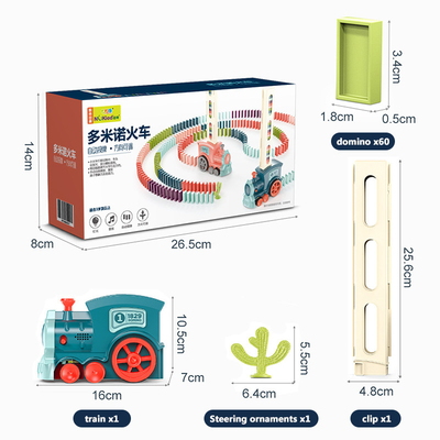 Bloques de madera eléctricos DIY educativo de colocación automático del dominó de los niños