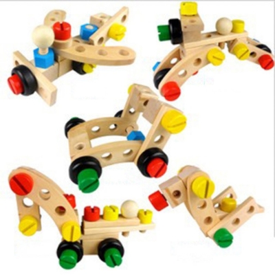 El coche Toy Solid Wood Assembly Intelligence de la asamblea del desmontaje de la inteligencia de la ventaja de niños 30 pedazos atornilla el juguete