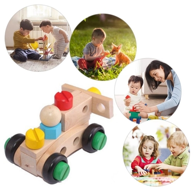 El coche Toy Solid Wood Assembly Intelligence de la asamblea del desmontaje de la inteligencia de la ventaja de niños 30 pedazos atornilla el juguete