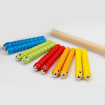Juguetes educativos de cogida de Montessori de los accesorios de madera de los juguetes de los gusanos 1 del juego 5 del insecto de madera