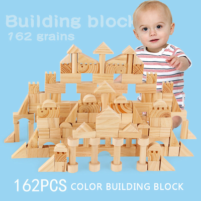 Granos de madera de la educación de Montessori que apilan los juguetes Parenting de los niños de la niñez temprana de los niños de la guardería de las unidades de creación