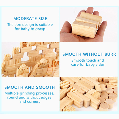 Granos de madera de la educación de Montessori que apilan los juguetes Parenting de los niños de la niñez temprana de los niños de la guardería de las unidades de creación