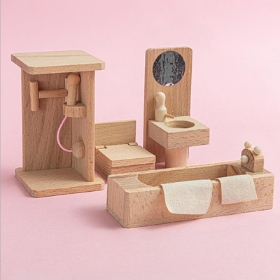 Muebles de madera de la tabla del comedor de la casa de muñecas para la educación del regalo del niño