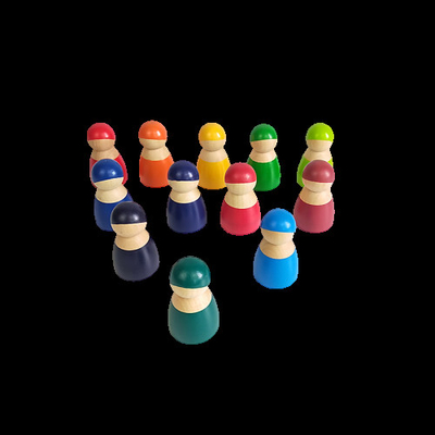 Unidades de creación de madera del arco iris de los juguetes de DIY 3D de gran tamaño para los niños de los niños