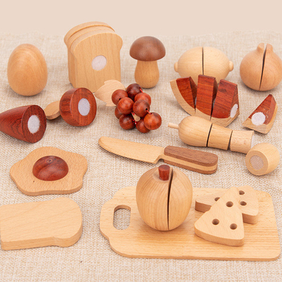 Cocina de madera Toy Set Simulation Mini Educational del registro de los niños