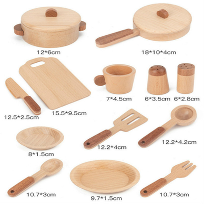 Cocina de madera Toy Set Simulation Mini Educational del registro de los niños