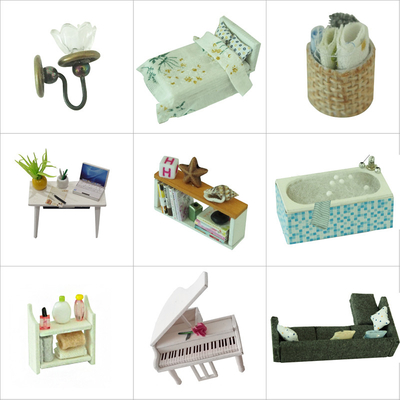 Muebles miniatura Kit For Children Birthday de las casas de muñecas de madera de DIY