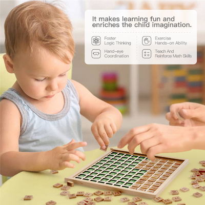 Montessori educativo 	Matemáticas de madera Toy For Preschool Counting Number