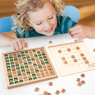 Montessori educativo 	Matemáticas de madera Toy For Preschool Counting Number