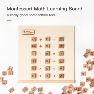 Montessori educativo 	Matemáticas de madera Toy For Preschool Counting Number