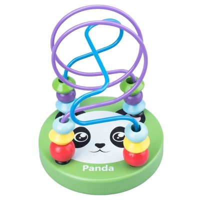 Los juguetes de madera de Montessori para el niño que los círculos de madera gotean el alambre Maze Roller Coaster Educational Wood desconciertan los juguetes del bebé