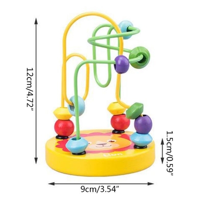 Los juguetes de madera de Montessori para el niño que los círculos de madera gotean el alambre Maze Roller Coaster Educational Wood desconciertan los juguetes del bebé