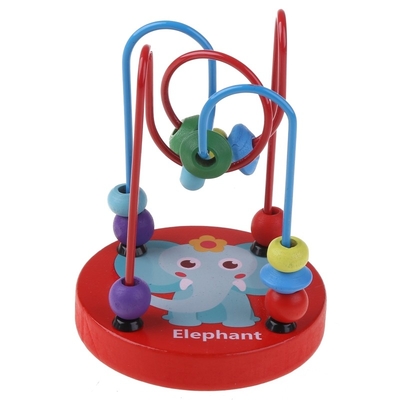 Los juguetes de madera de Montessori para el niño que los círculos de madera gotean el alambre Maze Roller Coaster Educational Wood desconciertan los juguetes del bebé