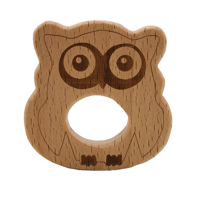 Forma animal de madera de la tortuga de la ballena de la koala de la tortuga de la categoría alimenticia de Teethers del bebé