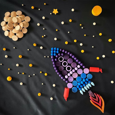 El bebé que el constructor de madera fijó el arco iris de madera nórdico bloquea al bebé educativo G del niño de los niños de los juguetes de Montessori de las piezas flojas