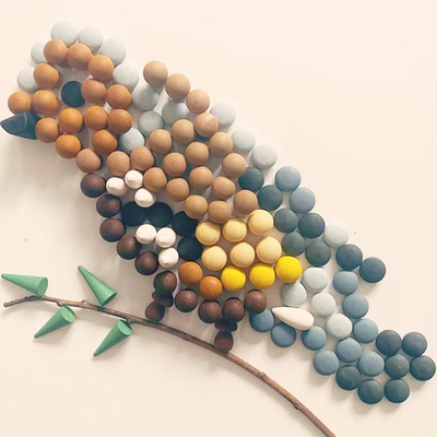 El bebé que el constructor de madera fijó el arco iris de madera nórdico bloquea al bebé educativo G del niño de los niños de los juguetes de Montessori de las piezas flojas