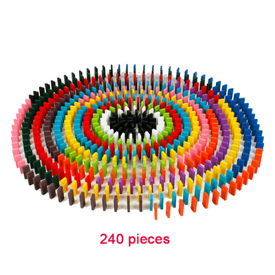 Unidades de creación de madera 120Pcs de los dominós del arco iris para los niños educativos