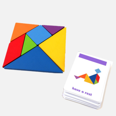 rompecabezas chino colorido Toy Kids Montessori Early Education del rompecabezas animal de madera del modelo 3D que clasifica a niños de los juguetes de los juegos