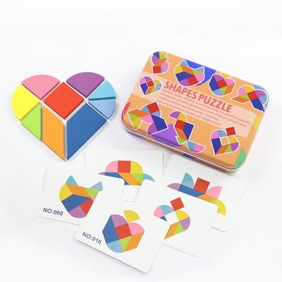 rompecabezas chino colorido Toy Kids Montessori Early Education del rompecabezas animal de madera del modelo 3D que clasifica a niños de los juguetes de los juegos