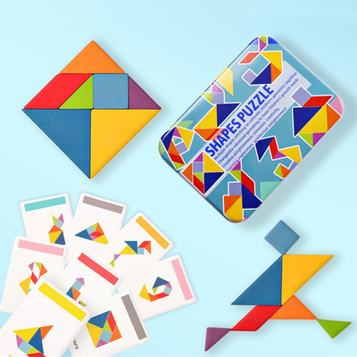 rompecabezas chino colorido Toy Kids Montessori Early Education del rompecabezas animal de madera del modelo 3D que clasifica a niños de los juguetes de los juegos
