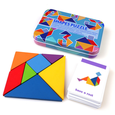 rompecabezas chino colorido Toy Kids Montessori Early Education del rompecabezas animal de madera del modelo 3D que clasifica a niños de los juguetes de los juegos